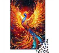 Puzzle Jigsaw 1000 Pièces Phoenix Oiseau feu Puzzles 38x26cm/1000pcs pour Adultes Et Enfants Cadeau Jeu D'Intelligence Pression Réduite DIY Carton