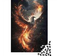 Puzzle Jigsaw 1000 Pièces Phoenix Oiseau feu Puzzles 70x50cm/1000pcs pour Enfants Cadeau Jeu D'Intelligence Pression Réduite Bricolage Carton