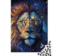 Puzzle Jigsaw 1000 Pièces Portrait de Lion Mythique Puzzles 52x38cm/1000pcs pour Enfants Cadeau Jeu D'Intelligence Pression Réduite DIY Carton