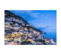 Puzzle Jigsaw 1000 Pièces，Positano crépuscule enchanteur，Adulte Loisirs Divertissement Jouets Éducatifs pour Enfants Décor De Noël（75x50cm）-AM56