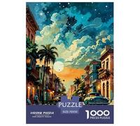 Puzzle Jigsaw 1000 Pièces Rue rétro Puzzles 70x50cm/1000pcs pour Adultes Et Enfants Cadeau Jeu D'Intelligence Familial Bricolage Carton
