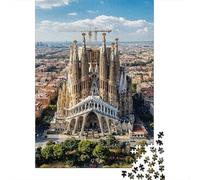 Puzzle Jigsaw 1000 Pièces Sagrada_Familia_Catalogne Puzzles 52x38cm/1000pcs pour Enfants Cadeau Jeu D'Intelligence Familial DIY Carton