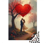 Puzzle Jigsaw 1000 Pièces Scène d'amour Romantique Puzzles 38x26cm/1000pcs pour Enfants Cadeau Jeu D'Intelligence Familial DIY Carton