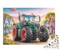 Puzzle Jigsaw 1000 Pièces Scène de Tracteur Rural Puzzles 38x26cm/1000pcs pour Enfants Cadeau Scène Rurale Jeu D'Intelligence Pression Réduite DIY Carton