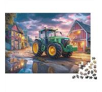 Puzzle Jigsaw 1000 Pièces Scène de Tracteur Rural Puzzles 52x38cm/1000pcs pour Enfants Cadeau Paysage Ferme Vintage Style Jeu D'Intelligence Familial DIY Carton