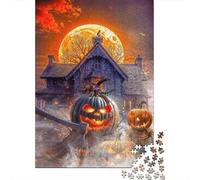 Puzzle Jigsaw 1000 Pièces Scène d'horreur d'halloween Puzzles 70x50cm/1000pcs pour Enfants Cadeau Jeu D'Intelligence Pression Réduite Bricolage Carton