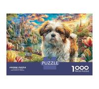 Puzzle Jigsaw 1000 Pièces Shih Tzu par Castle and River Puzzles 70x50cm/1000pcs pour Adultes Et Enfants Cadeau Jeu D'Intelligence Familial Bricolage Carton