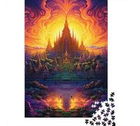 Puzzle Jigsaw 1000 Pièces Temple de Fantaisie Paysage Puzzles 52x38cm/1000pcs pour Enfants Cadeau Jeu D'Intelligence Pression Réduite DIY Carton