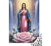Puzzle Jigsaw 1000 Pièces Vierge Marie Divine Puzzles 52x38cm/1000pcs pour Adultes Et Enfants Cadeau Jeu D'Intelligence Pression Réduite Bricolage Carton