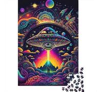 Puzzle Jigsaw 1000 Pièces Vision UFO psychédélique Puzzles 52x38cm/1000pcs pour Enfants Cadeau Jeu D'Intelligence Pression Réduite Bricolage Carton