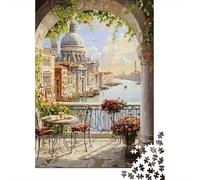 Puzzle Jigsaw 1000 Pièces Vue sur Le Canal de Venise Puzzles 38x26cm/1000pcs pour Enfants Cadeau Jeu D'Intelligence Familial DIY Carton