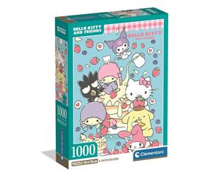 Puzzle Jigsaw CLEMENTONI Hello Kitty et ses amis 1000 pièces Poster inclus 50 x 70 cm