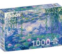 Puzzle Jigsaw de 1000 pièces - Finition mate, toucher doux, pièces robustes et uniques, ajustement serré, couleurs vives, service de pièces manquantes - Fleurs d'eau - Monet Famous Impressionnist