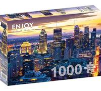 Enjoy-Puzzle - Puzzle 1000 pièces - Paysage urbain de Montréal - Finition mate, couleurs vives