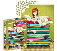 Puzzle Jigsaw de 1000 pièces pour adultes - Finition mate, toucher doux, pièces solides et uniques, ajustement serré, couleurs vives, service de pièces manquantes - Illustration Fairytale Princess and