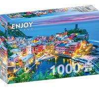 Puzzle Jigsaw de 1000 pièces pour adultes - Finition mate, toucher doux, pièces solides et uniques, ajustement serré, couleurs vives, service de pièces manquantes - Picturesque Cinque Terre Paysage