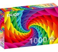 Puzzle Jigsaw de 1000 pièces pour adultes - Finition mate, toucher doux, pièces solides et uniques, ajustement serré, couleurs vives, service de pièces manquantes - Tourbillon géométrique géométrique