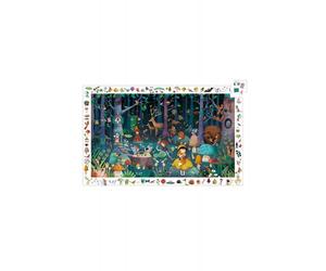 Puzzle Jigsaw Djeco La Forêt enchantée 100 pièces Illustration forestière Multicolore