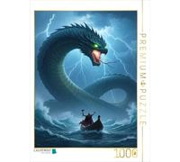 Puzzle · Jörmungandr, Serpent de Midgard à l'échelle Mondiale | Les monstres marins légendaires · des terreurs venues des… · 1000 pièces · Format assemblé 64 × 48 cm · CALVENDO Puzzle