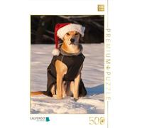 Puzzle · Joyeux Noël | Chien de Noël · 500 pièces · Format assemblé 48 × 36 cm · CALVENDO Puzzle