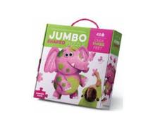 Crocodile Creek - Puzzle géant enfant Jumbo Éléphants - 48 pièces - format plus de 90 cm, carton bleu résistant, jeu éducatif et ludique dès 4 ans