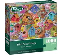 Puzzle JUMBO Falcon de luxe Jumbo 1000 pièces Village aux oiseaux et nids, format géant, non 3D, 12 ans et +, intérieur, 1 joueur ou plus