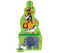 Crocodile Creek - Puzzle Baril enfants - 30 pièces jungle - puzzle éducatif animaux exotiques 3 ans et plus - jeu ludique et durable pour développer coordination et créativité