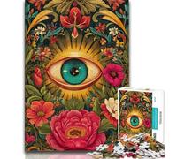 Puzzle Jungle Eyes 1000 pièces pour Adolescents et Adultes, Jeu Familial Anti-Stress, défi Difficile, Collection d'artistes, Beaux-Arts 50x75cm