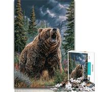 Puzzle Jungle Grizzly 1000 pièces pour Adolescents, Anti-Stress, défi Difficile, à Offrir en Cadeau à Toute la Famille (38x26cm)