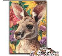 Puzzle Kangourou Fleuri 2000 pièces pour Adolescents, Cadeaux pour 14 Ans et Plus, décoration d'intérieur, Jeux de Famille, Cadeaux de Noël et d'anniversaire 70x100cm