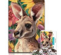 Puzzle Kangourou Fleuri 2000 pièces pour Adultes et Adolescents, Aide Le Cerveau à exercer des Jouets addictifs pour cultiver la Patience, Convient aux Couples 70x100cm