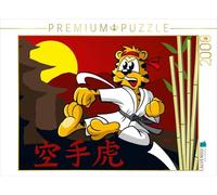 Puzzle · Karate Tiger | Un tigre rigolo de bande dessinée maîtrise le karaté · 2000 pièces · Format assemblé 90 × 67 cm · CALVENDO Puzzle