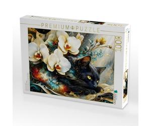 Puzzle · Katzenvision voller Eleganz | Ein Motiv aus dem Kalender Floras Samtpfoten · 1000 pièces · Format assemblé 64 × 48 cm · CALVENDO Puzzle