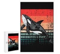 Puzzle Killer Whale Orca Dolphin, 1000 PCS, Activité Créative À La Maison, comme Loisir D’Hiver Relaxant en Famille, pour Les Passionnés