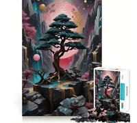 Puzzle Kintsugi Arbre de Montagne 1000 Pièces pour Adultes Jeu de Logique Claire, Amusant et Découpe Parfaite Cadeau Élégant (38x26cm)