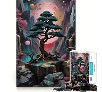 Puzzle Kintsugi Arbre de Montagne 1000 Pièces pour Adultes Jeu de Réflexion et Détente Bordure Aiguë Cadeau Premium (38x52cm)