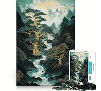 Puzzle Kintsugi Arbre de Montagne pour Adolescents 1000 Pièces Jeu de Réflexion Anti-Stress Découpe Premium Cadeau Exceptionnel (38x52cm)