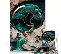 Puzzle Kintsugi Arbre de Montagne pour Adolescents, 1000 Pièces, Jeu de Réflexion, Art Apaisant et Amusant à Assembler, Objet de Collection (50x75cm)