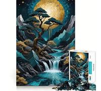 Puzzle Kintsugi Arbre de Montagne pour Adolescents, 1000 pièces, Motif Amusant et Relaxant à Assembler, pour stimuler la mémoire (38x26cm), Cadeau Exquis