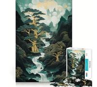 Puzzle Kintsugi Arbre de Montagne pour Adultes 1000 Pièces Jeu de logique et de Stimulation Cognitive Soulagement de l'anxiété Découpe précise Cadeau élégant (50x75cm)
