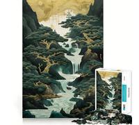 Puzzle Kintsugi Arbre de Montagne pour Adultes 1000 Pièces Jeu de logique et de Stimulation Cognitive Soulagement de l'anxiété Découpe précise Cadeau élégant (38x52cm)