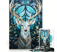 Puzzle Kintsugi Cerf pour Adolescents, 1000 pièces, Jeu de logique Transparente, Plaisir paisible, découpe Parfaite, Surprise chaleureuse 38x52cm