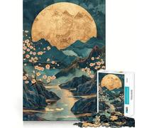 Puzzle kintsugi de 1000 pièces représentant Un Paysage de cerisiers en Fleurs idéal pour Les Adolescents Stimule la mémoire Calme et apaisant Un Cadeau de qualité supérieure Plein de tendresse