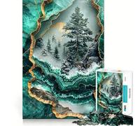 Puzzle Kintsugi de 1000 pièces représentant Un Paysage enneigé Serein idéal pour Les Adolescents Un Jeu intellectuel Un Moment de Partage en Famille Une découpe de qualité et Un Cadeau Unique