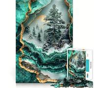 Puzzle Kintsugi de 1000 pièces représentant Un Paysage enneigé Serein idéal pour Les Adolescents Un Jeu intellectuel Un Moment de Partage en Famille Une découpe de qualité et Un Cadeau Unique