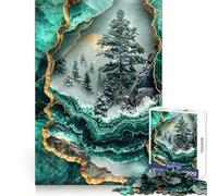Puzzle Kintsugi de 1000 pièces représentant Un Paysage enneigé Serein idéal pour Les Adolescents Un Jeu intellectuel Un Moment de Partage en Famille Une découpe de qualité et Un Cadeau Unique