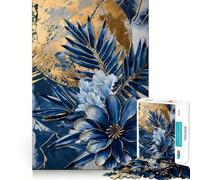 Puzzle Kintsugi Floral en Porcelaine de 1000 pièces pour Adultes Jeu de réflexion et de Loisirs créatifs Découpe Fine pour Les vœux du Père Noël (38x26cm)
