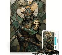 Puzzle Kintsugi Guerrier Samouraï 1000 Pièces pour Adultes Détente et Soulagement du Stress Décoration Murale aux Bords Précis (38x26cm)