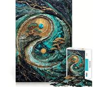 Puzzle Kintsugi Harmonie Yin Yang 1000 pièces Jeu de réflexion et de précision Découpe de Haute précision Passe-Temps Fascinant pour Les Moments de détente (38x26cm)