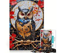 Puzzle Kintsugi Hibou 1000 Pièces pour Adolescents Développe la Réflexion, Joie en Famille, Bordure Parfaite, Cadeau Souvenir (50x75cm)
